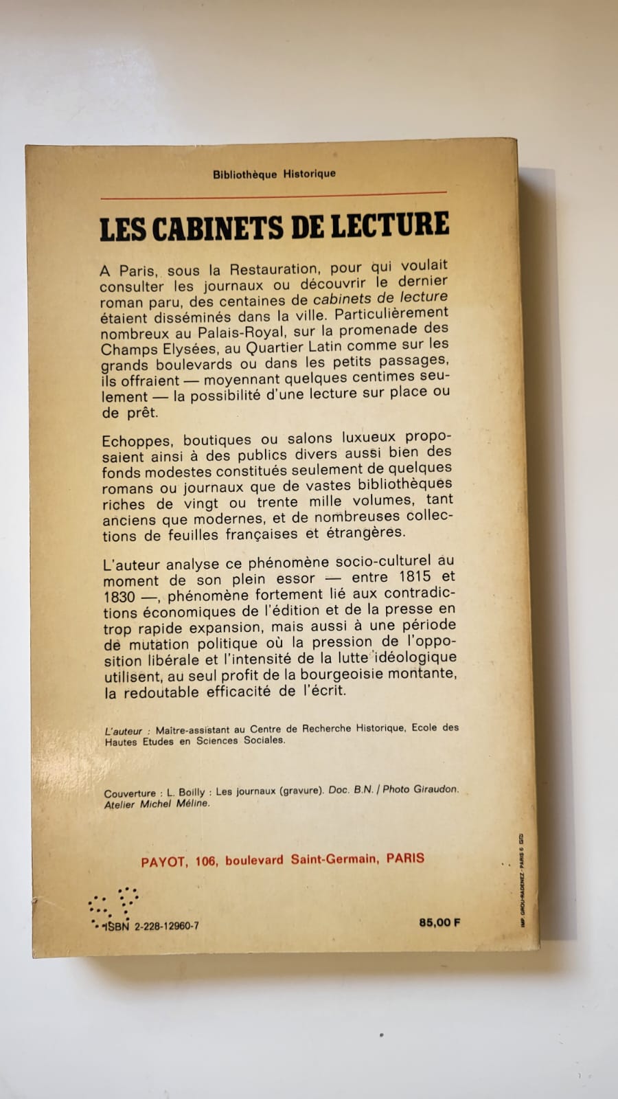 les cabinets de lecture