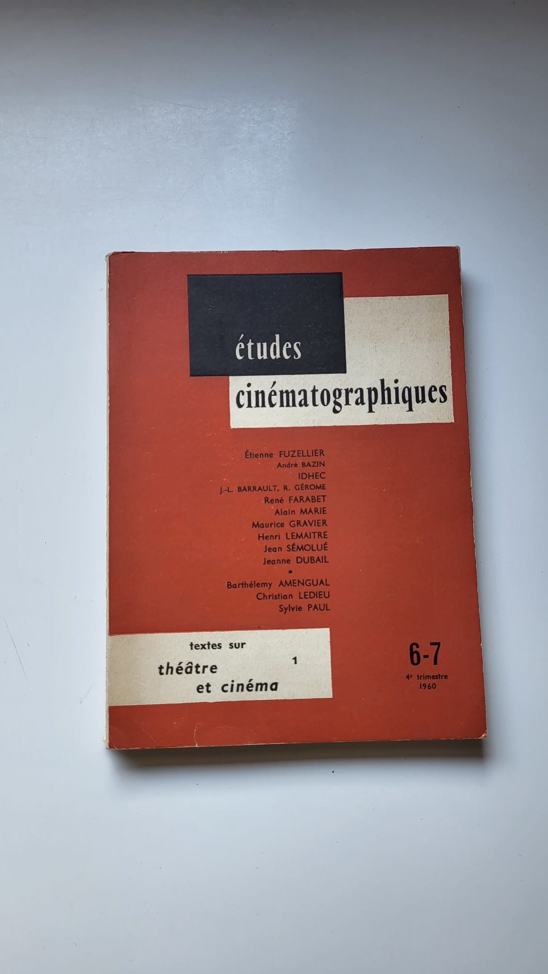 Études cinématographiques Vol. I