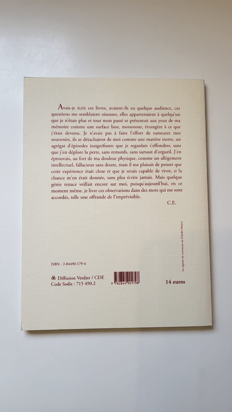 Trajet d'une blessure