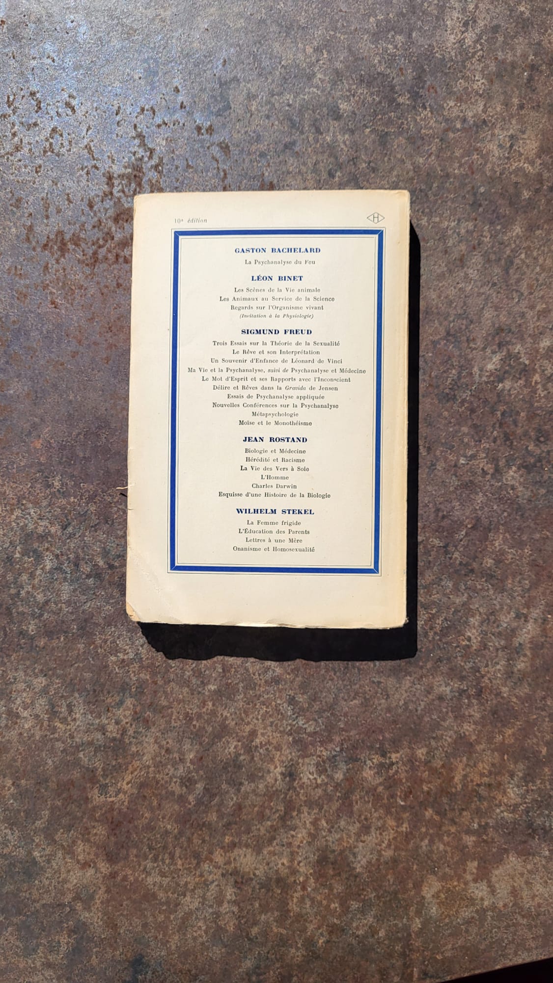 la psychanalyse du feu