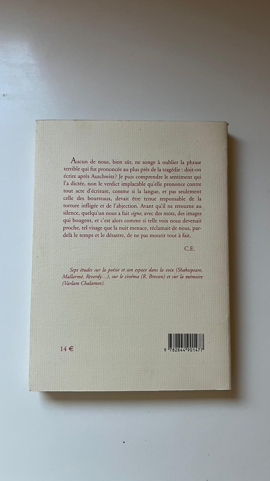Ce qui retourne au silence - Claude Esteban