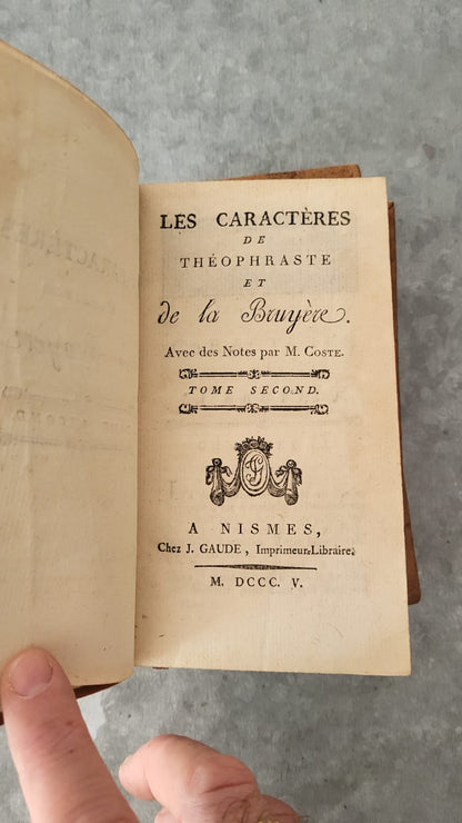 les caractères de Théophraste et de La Bruyère La Bruyère