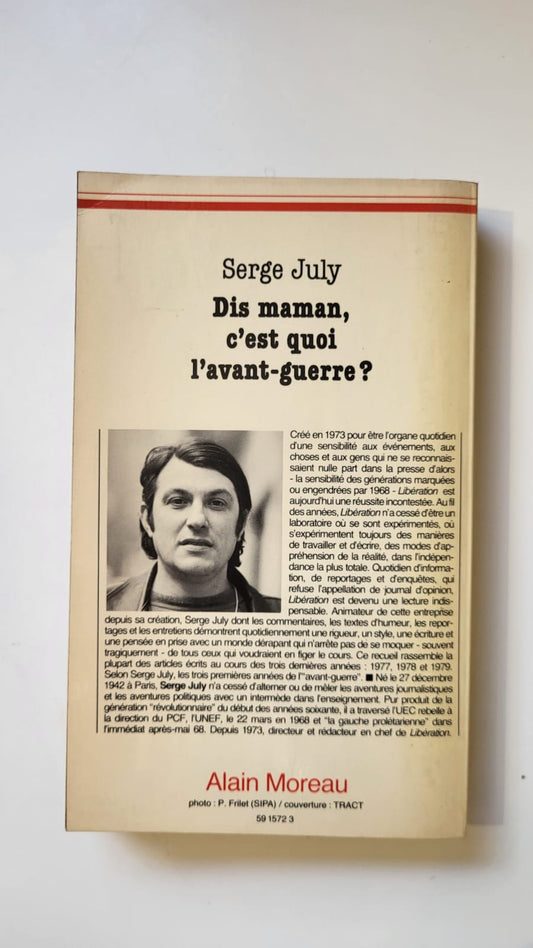 dis maman c'est quoi l'avant guerre?