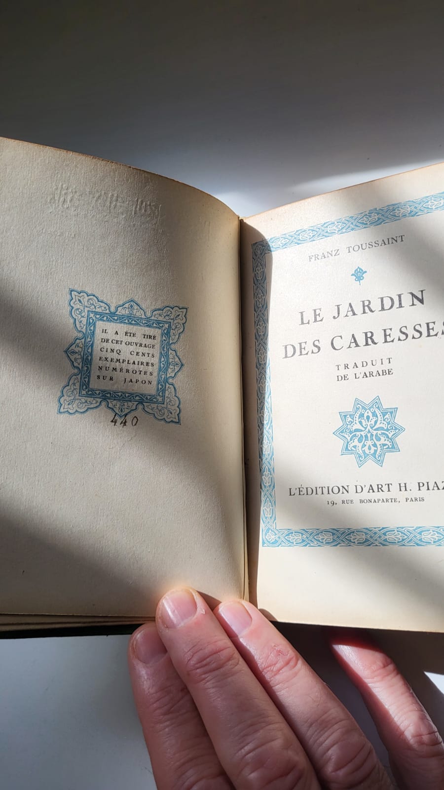 Le jardin des caresses