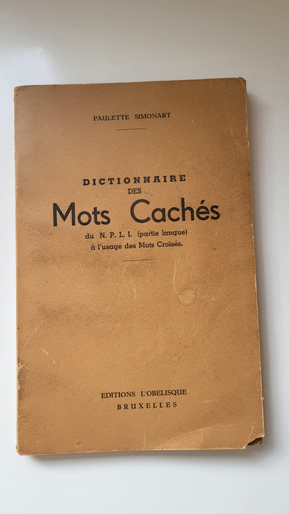 dictionnaire des mots caches