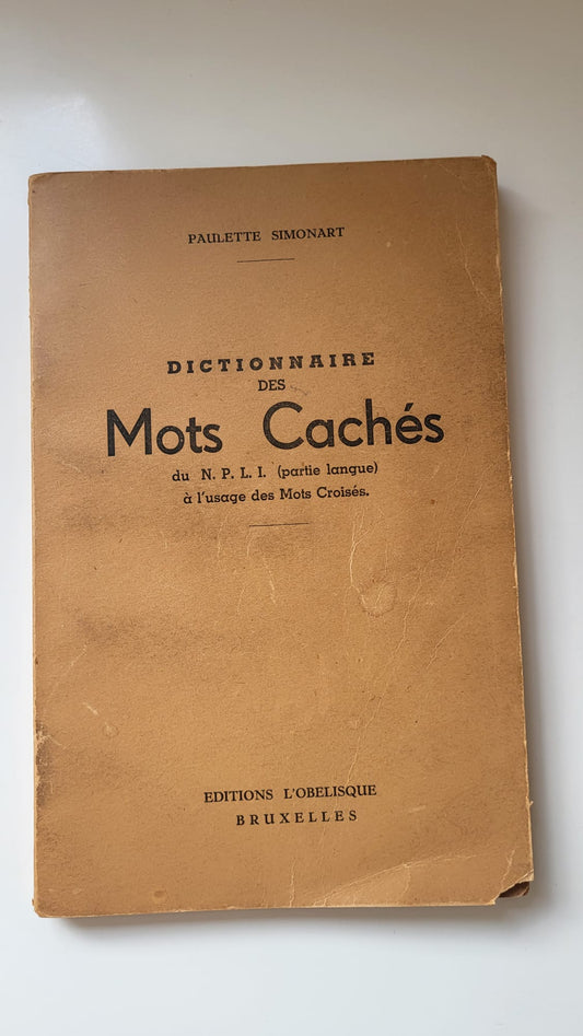 dictionnaire des mots caches