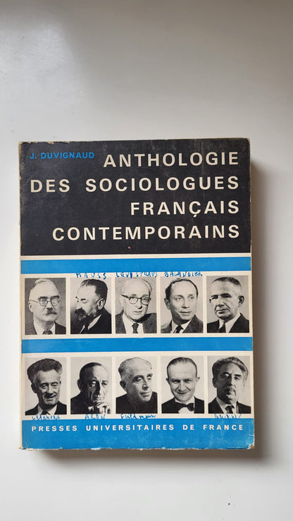 anthologie des sociologues francais contemporains